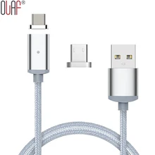 Olaf 1M Braided Magnetic Fast Charging USB Cable Micro USB 3.1 Data Sync Cable For Android Samsung Xiaomi HTC Mobile Phone Cable