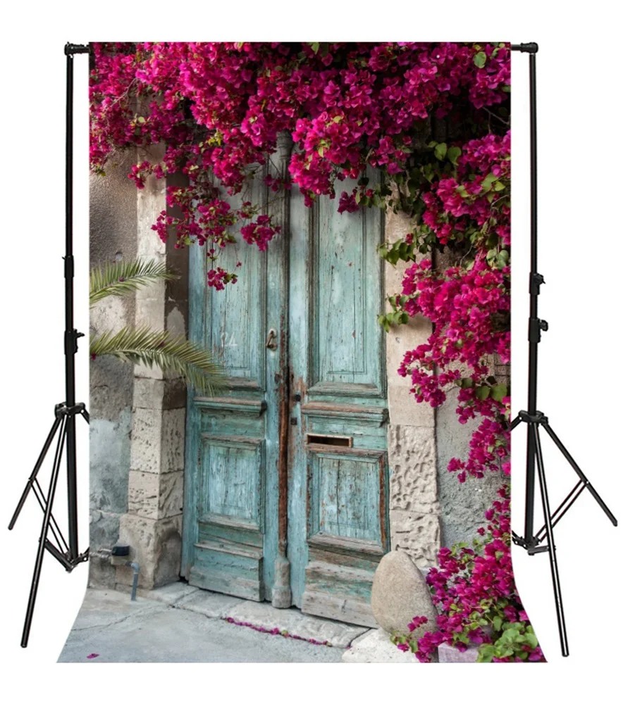 Laeacco Old Rural House Porch Yard Vine Door Spring Baby Portrait Photo Backgrounds Photography Backdrops Photocall Photo Studio