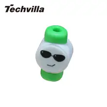 techvilla Cartoon Data Cable Charging Wire Protection Cover Terminal Protection Soft Winder Case For Earphone NO
