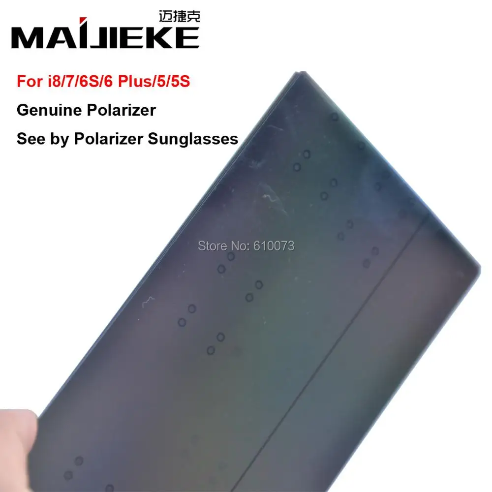 100 шт MAIJIEKE Ori ЖК экран поляризатор пленка для iPhone 5 5S 6 6s 7 8 plus поляризационная See By