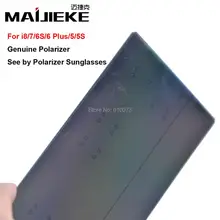 ФОТО 100pcs maijieke ori lcd screen polarizer film for iphone 5 5s 6 6s 7 8 plus polarizing film see by ploarizer sunglasses