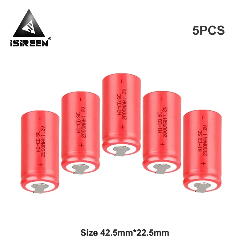 

1.2V 2000mAh SC Ni-CD Rechargeable Batteries Cell Subc Ni CD Accumulator Electric Tools DIY Battery Packs 12V 14.4V 18V 24V 36V