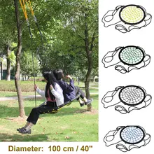 440lbs 4" диск гигантское гнездо веб-сетка дерево качели веревка Подвесные качели сверхмощный для сада задний двор открытый для детей взрослых