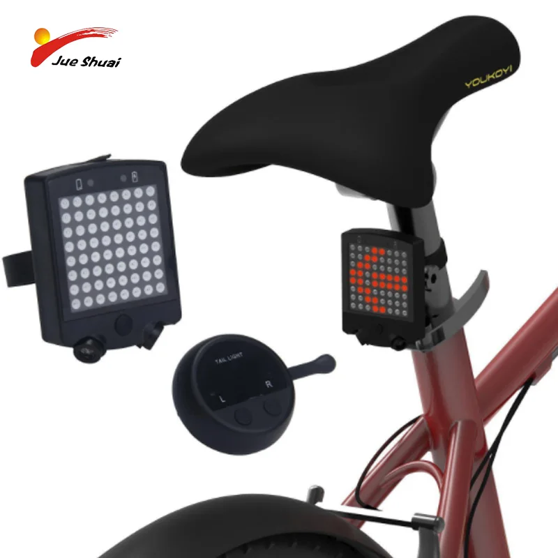 

Turn Signal Bicycle Taillight Wireless ABS Remote Control Laser Light for Bike Safety Warning USB Charging Rear Light Tail Light