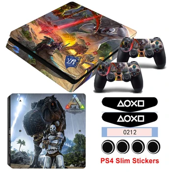 

Vinyl ARK Survival Evolved Cover Skin Stickers For Playstation 4 Slim PS4 Slim Console Protect For PS4 Controllers Game Decals