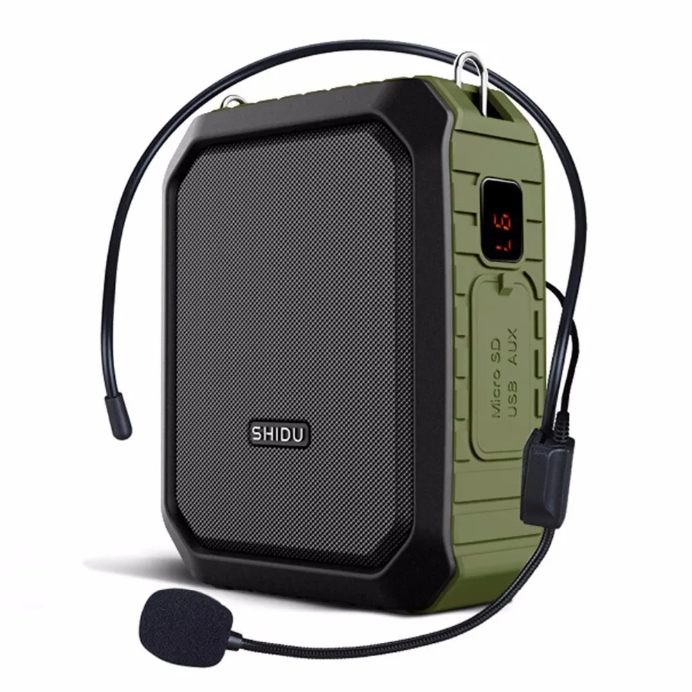Voice Amplifier with Microphone Headset Megaphone Clip Amp Portable