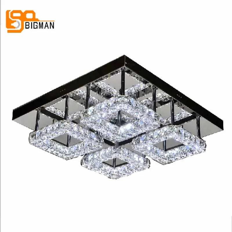 

new brief style modern LED chandelier ceiling crystal lighting fixtures lampara colgante de techo