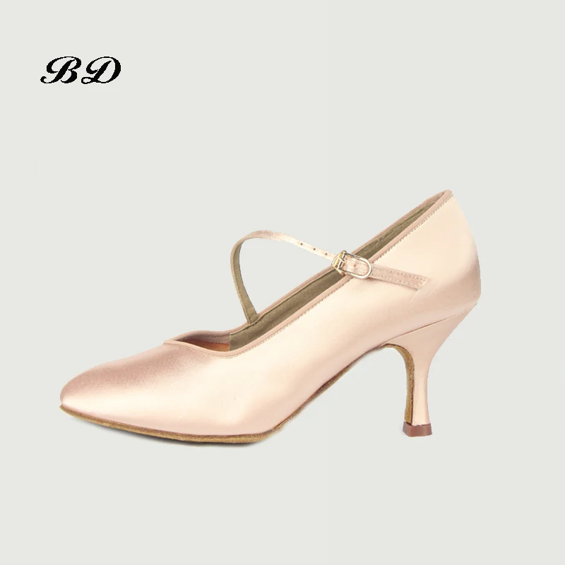 Girl Sneakers Dance Shoes Ballroom Women Latin Shoes Modern Jazz Imported Satin Wear-Resistant Sole BD 138 Comfortable Shine dance shoes