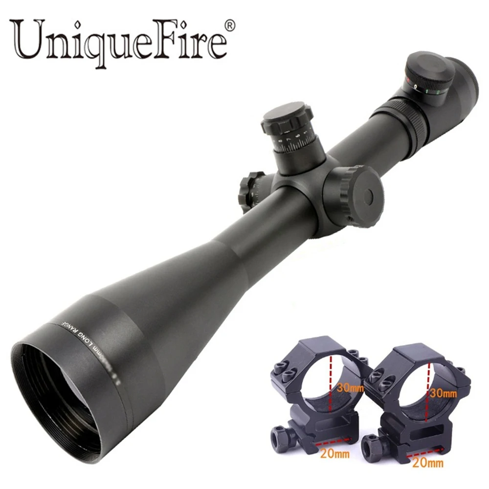 UniqueFire Новый мил-дот 4 5-14x50 M1 тактический прицел для охоты с подсветкой + 2x20 мм