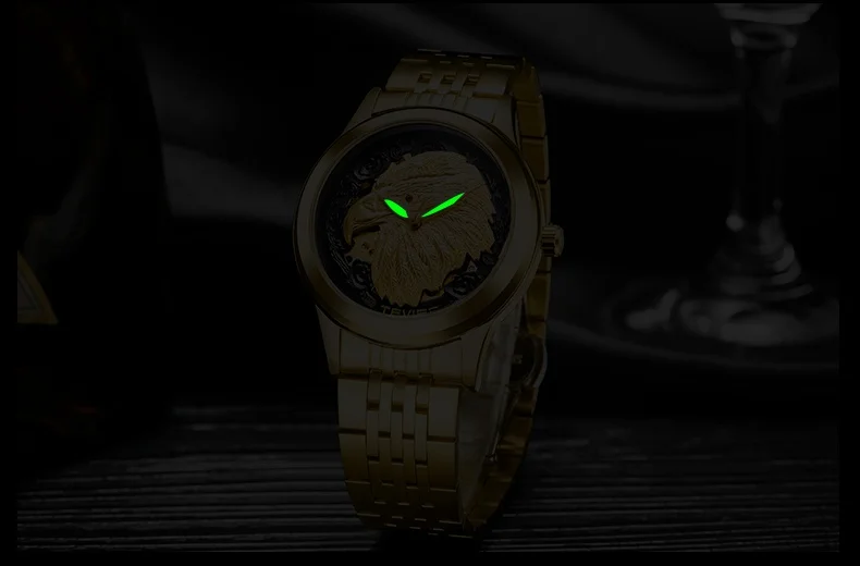 TEVISE Luxury Gold Watch Men Automatic Men Watches Luminous Hands Animal Eagle Mechanical Wristwatches 2018 New Clock Men (6)