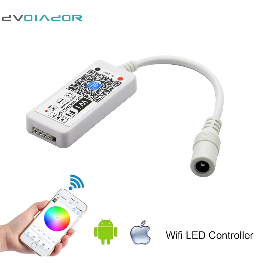 

DVOLADOR WIFI Wireless LED Smart Controller Working with Android and IOS System Mobile Phone App for 5050 3528 RGB LED Strip Lig