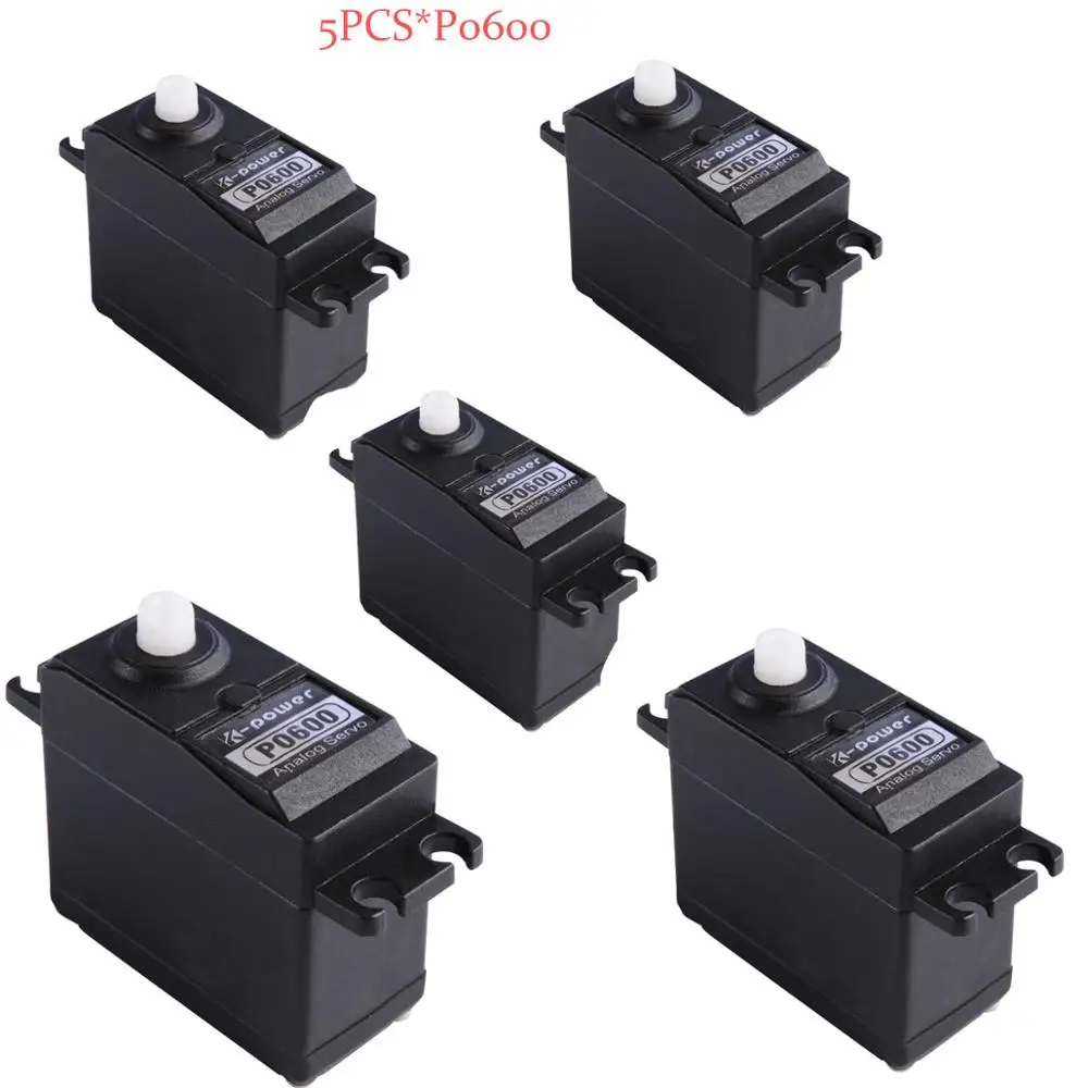 

5pcs K-power P0600 Analog Servo 6kg JR plug Plastic Gear servo for RC Model part