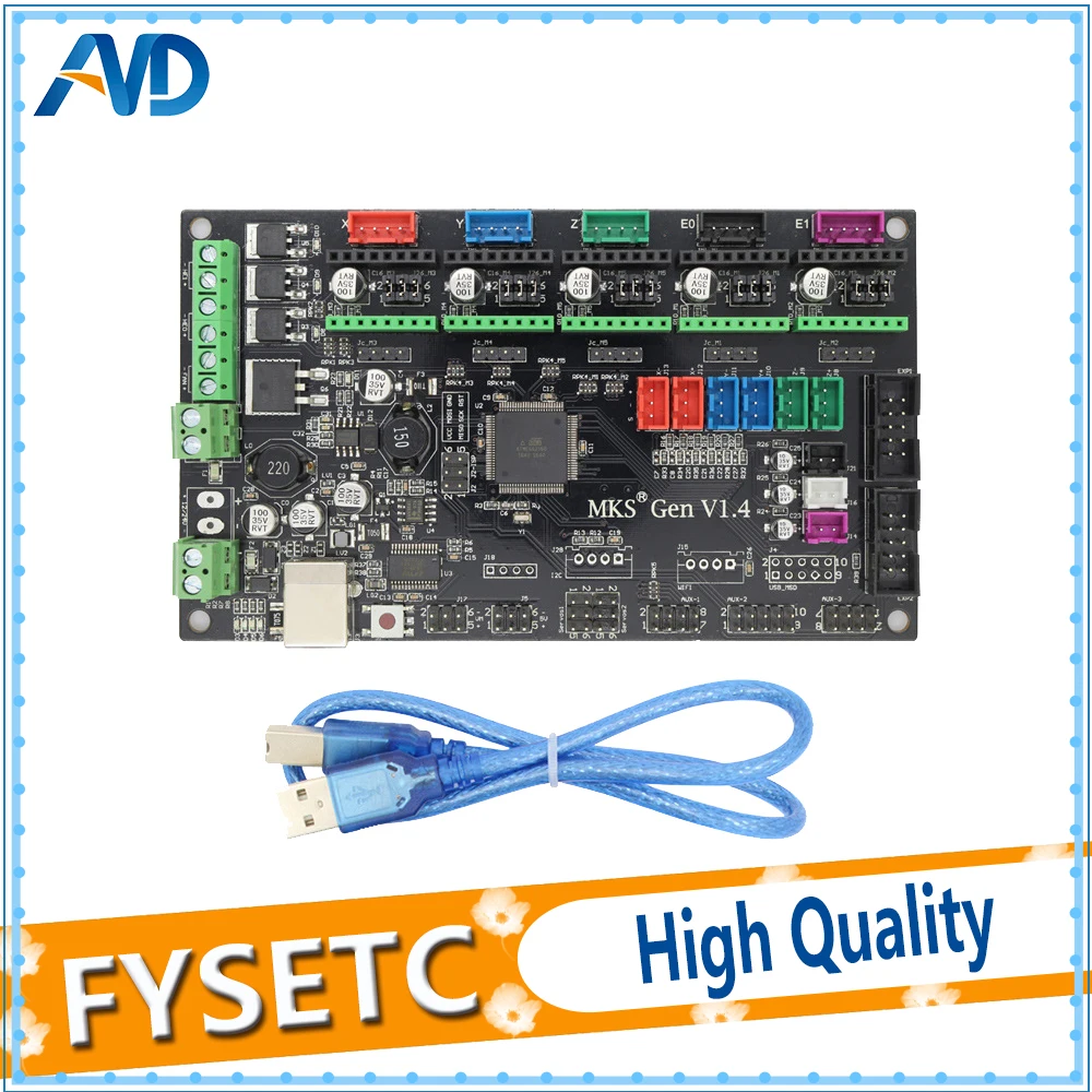 

4 layers PCB controller board Gen V1.4 integrated mainboard compatible Ramps1.4/Mega2560 R3 support a4988/DRV8825/TMC2100