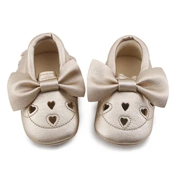 

Newborn Infant Baby Girl Bowknot Love Shape Shoes Soft Sole Anti-slip Sneakers baby shoes A20