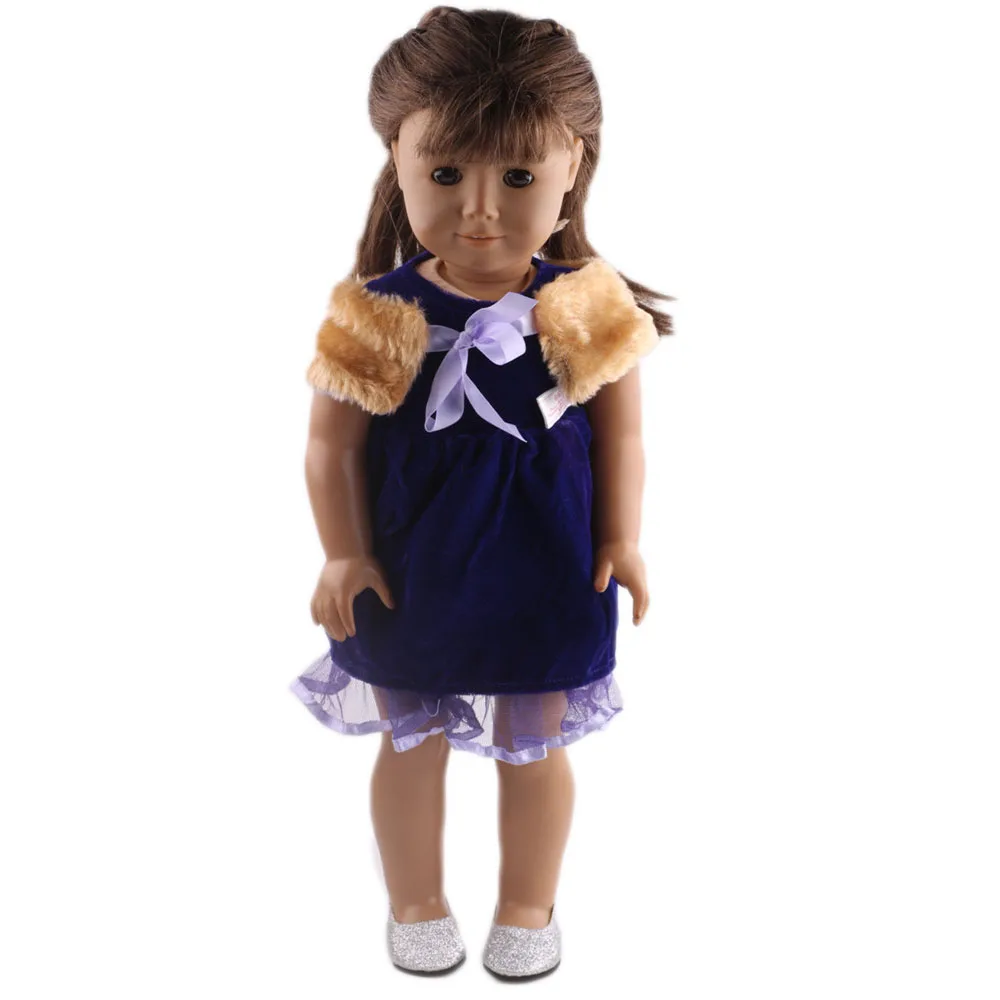 Фиолетовый комбинезоны Кукла Одежда Подходит для 18 "Кукла Александра, куклы девушки, бесплатная доставка