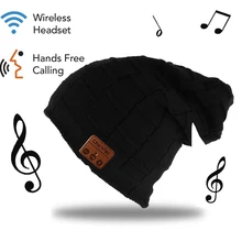 Bluetooth 4.2 Music Hat Headphone Headset Earphone for Women Men with Speaker Mic Supports TF Card, Package box, Christmas Gifts
