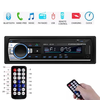 

1DIN Stereo Car Radios Bluetooth Digital Audio Music MP3 player 12V Handsfree Car Radio multimedia Auto Clock FM USB/SD/AUX-IN