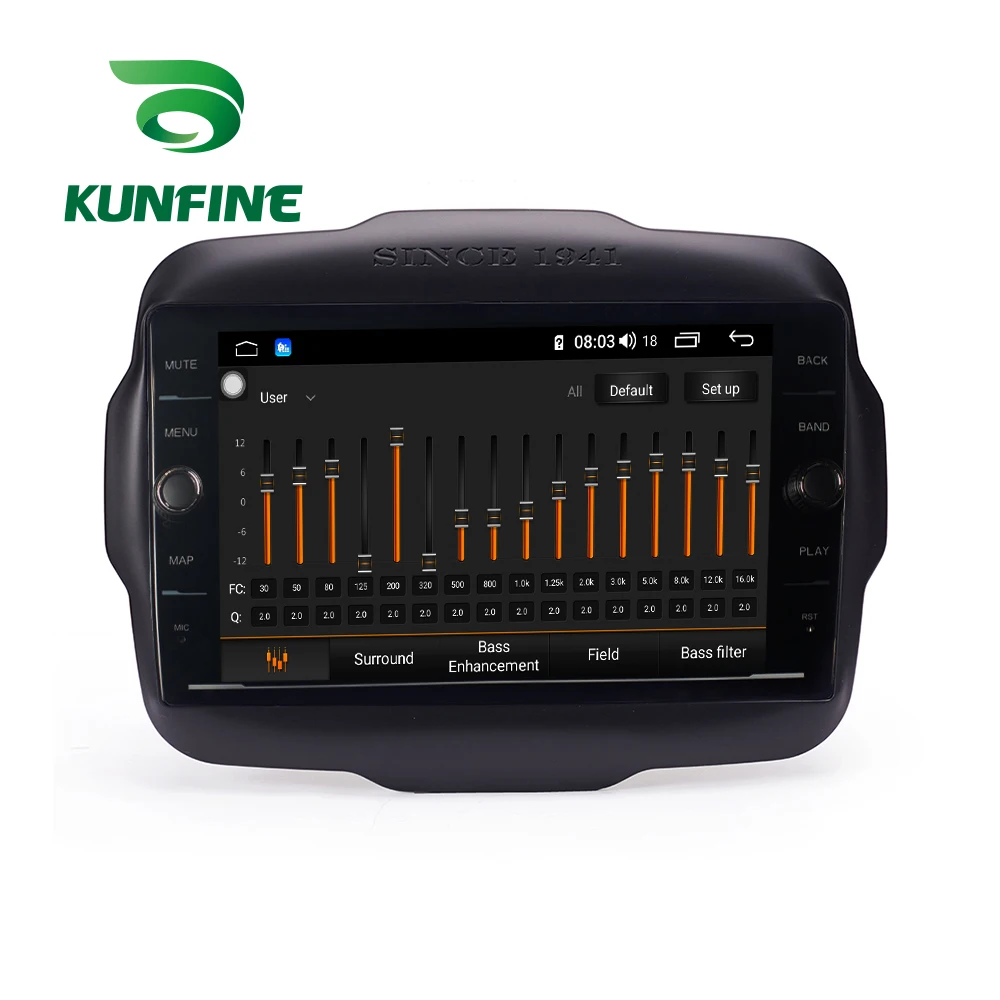 Best Octa Core 4GB RAM 64GB ROM Android 8.1 Car DVD GPS Player Deckless Car Stereo for Jeep Renegade 2016 Radio Head Unit Wifi 4G 7