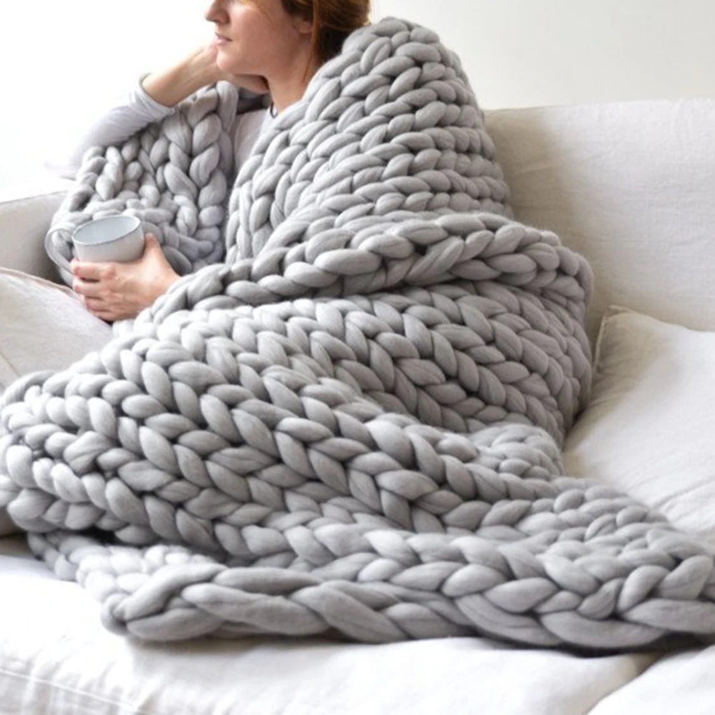 Buy Super Soft Thick Woolen Yarn Blanket Handmade