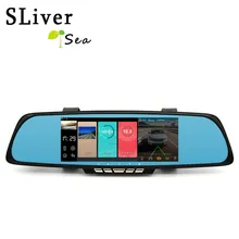 SLIVERYSEA 7″Android Car Camera DVR GPS Dual Lens Rearview Mirror Video Recorder Full HD 1080P Automobile DVR Dash Camera #B1245