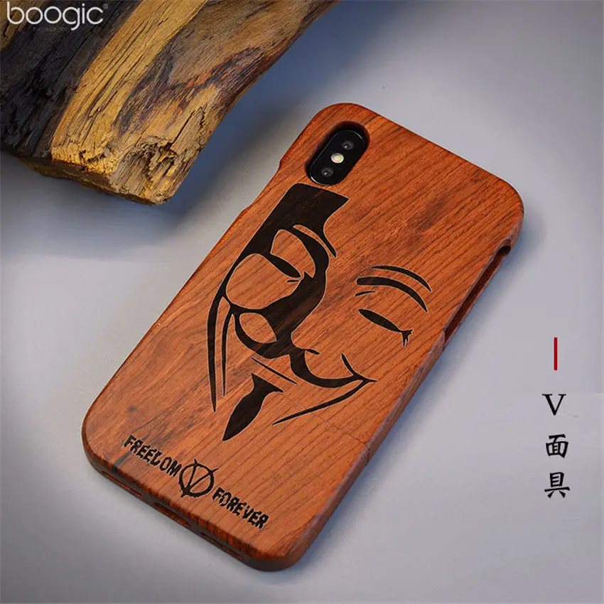 Natural Wood Bamboo Phone Case For iPhone XS Max XR X 8 7 7Plus 6 6 6s plus 5 5s se Cover Wooden Shockproof Protector Coque (20)