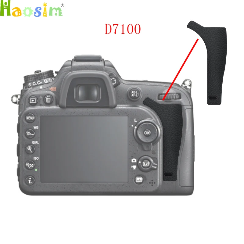 

For Nikon D7100 The Thumb Rubber Back cover Rubber DSLR Camera Replacement Unit Repair Part *