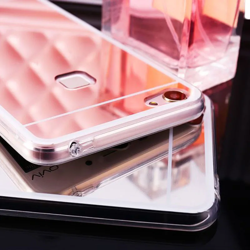 Зеркальный ТПУ чехол мягкий силиконовый для телефона Vivo X5 X6 X7 X9 X20 X2 Plus X play 5 6 V3 V5 Max