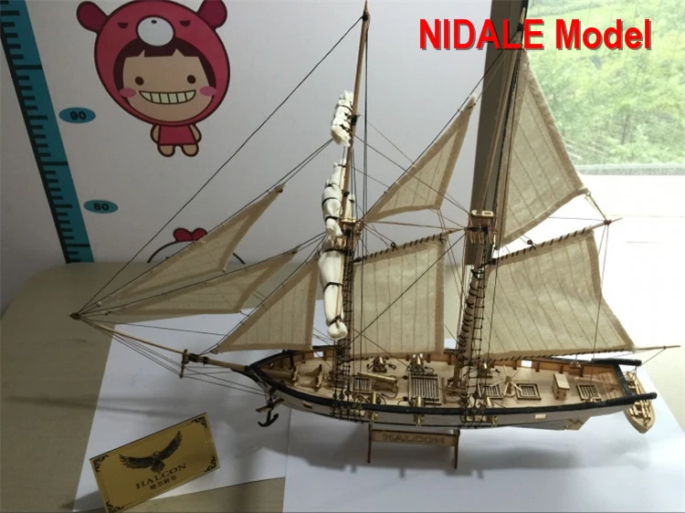 model car kits to build New Version Hobby ship model Kits Halcon 1840 CNC Brass Cannons Luxurious Sailboat Offer English Instruction diy house kits