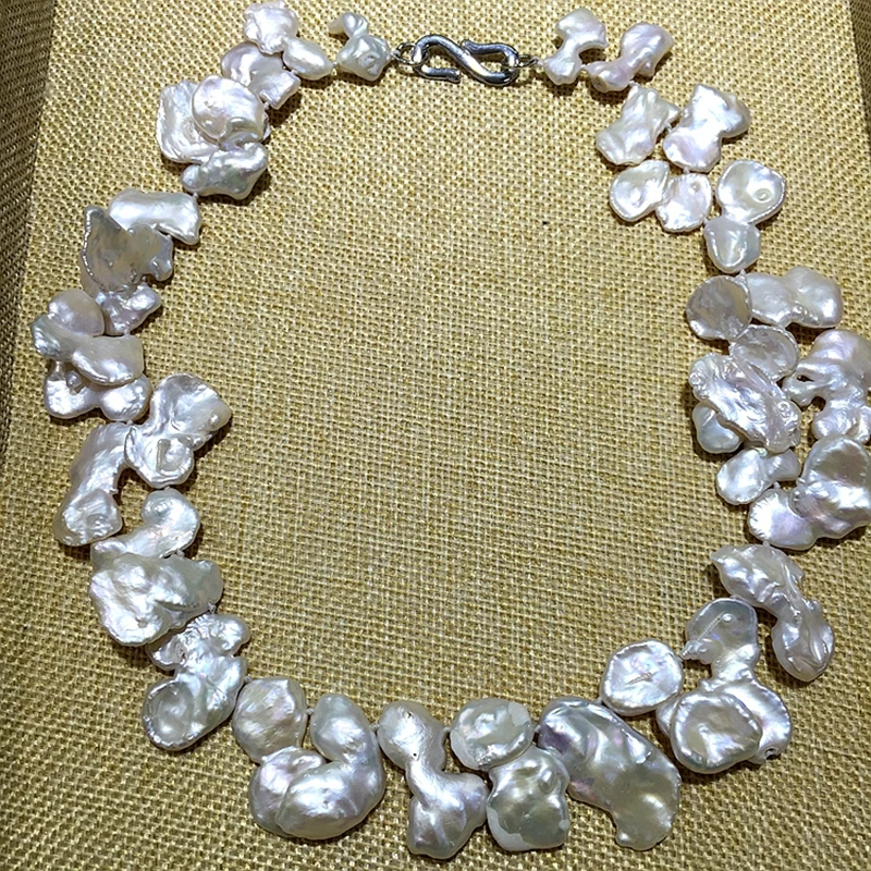 Buy larger size keshi pearls unique petal shape Lustrous good quality natural