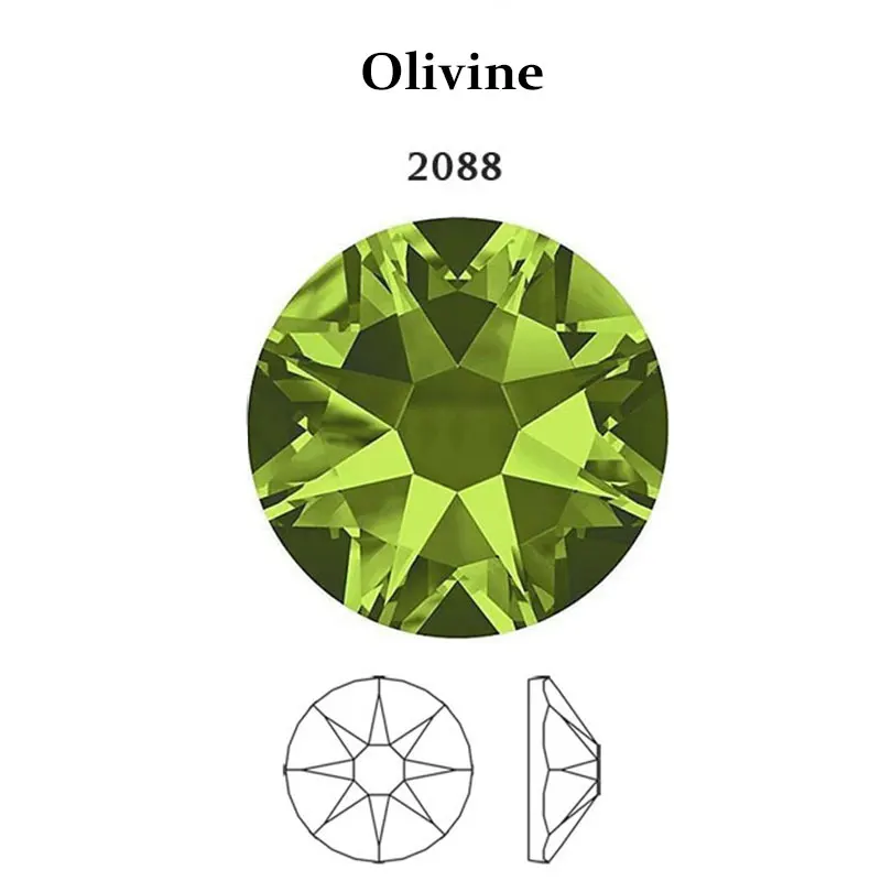 YANRUO 2088 Hot Fix Crystal Rhinestones Glass Hotfix Strass Stone Crystals AB Iron on Clothes 