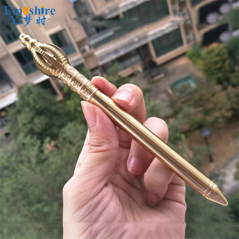 Emoshire Tang Seng Meng magic pestle signature pen handmade King Kong sticks brass pen high-end gift metal signature pen (2)