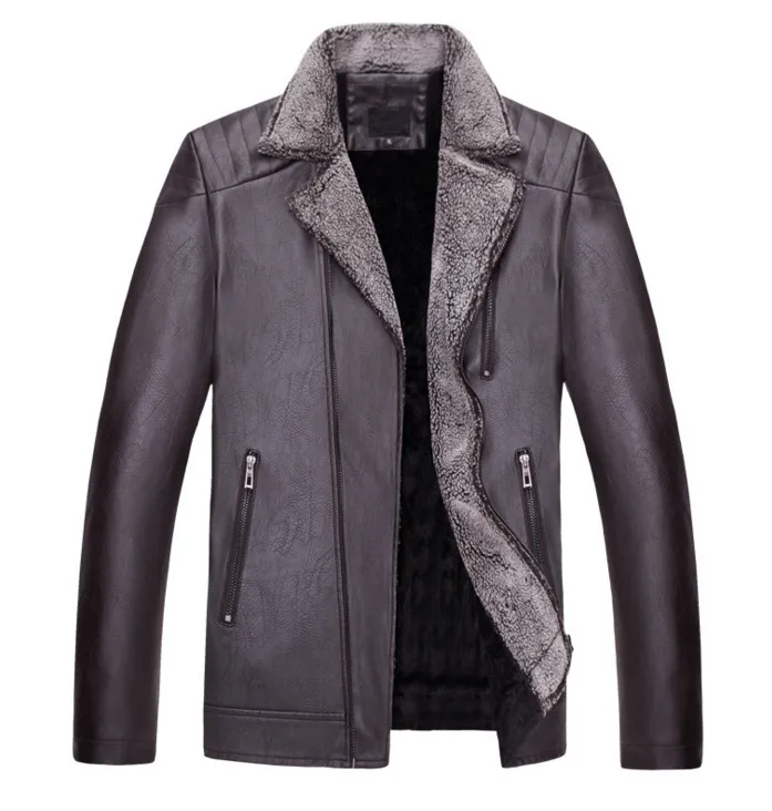 coffee Haute Pu Manteaux Vestes Noir Polaire En Casual rouge Cuir Qualité Moto Hiver Hommes Automne Veste Chaud wqZRf