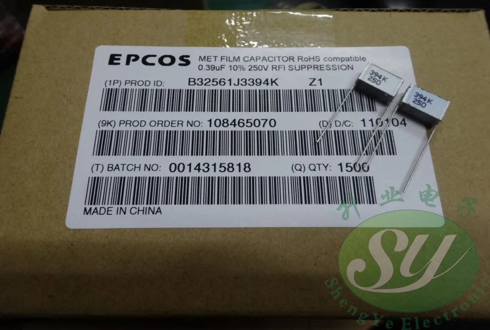 

2019 hot sale 20PCS/50PCS EPCOS 0.39uf/250v 390nf u39 394 new layer cake capacitor 10MM free shipping
