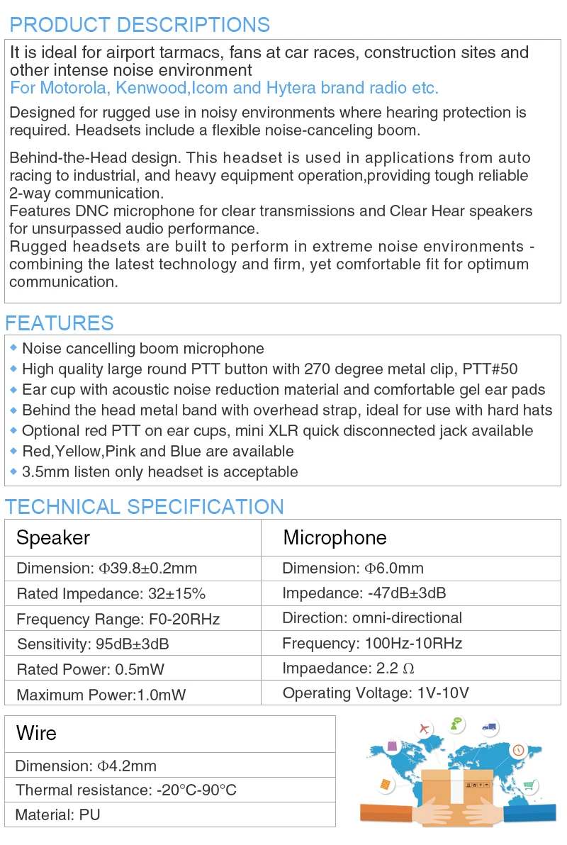 Шум шумоподавления наушники для тяжелых работ/наушники применение для двухстороннее радиорация B50Q
