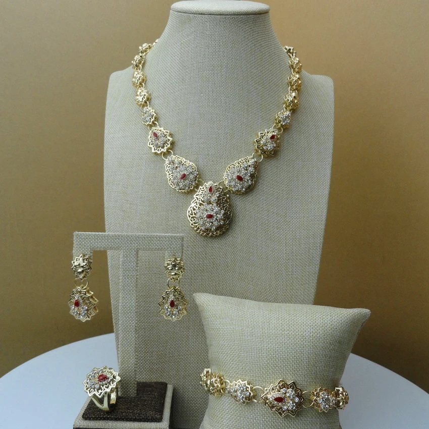 

Yuminglai 2019 New Arrival Luxury African Ladies Accessories Unique Design Jewelry Sets FHK6267