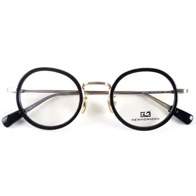 New York fashion vintage optical round eye glasses frame male female Retro Style myopia eyeglasses - Frame Color: c1-black-gold