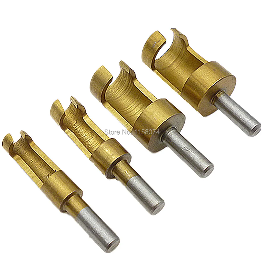 Titanium Plug Cutter Set 6-16mm 4 piece Hole Wood Drills Power Tools DIY