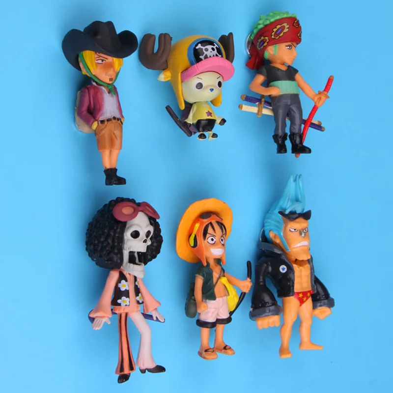 

Luffy Zorro Chow One Piece Series Fridge Magnet Stickers 6 Pieces /set 3D Fridge Magnet Stickers Message Post Decorative Magnets