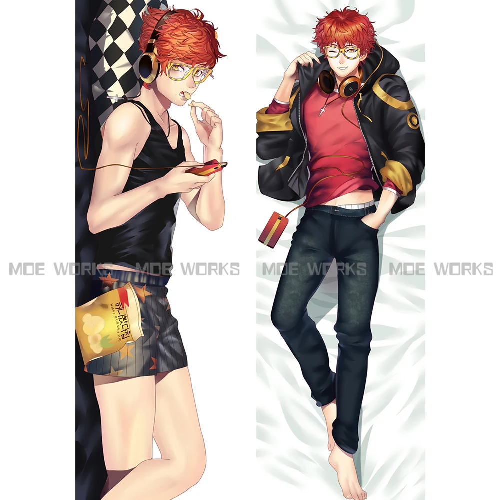 Good Quality Mystic Messenger Throw Pillow Case Anime Bed Dakimakura Male