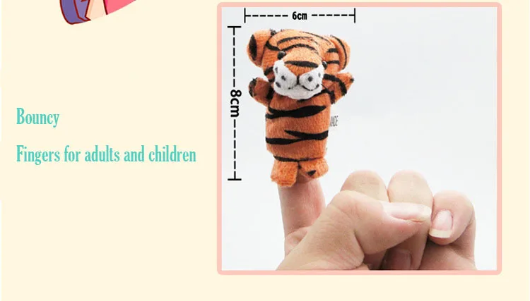 12 шт. животные пальчиковые куклы Мягкие плюшевые игрушки куклы интерактивные, образовательные игрушки подарок для детей 6*8 см