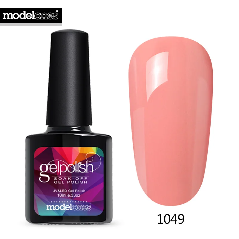 Modelones Colorful Nail Art Led Gel Polish Soak Off Shining Nail Gel Varnish Long Lasting Enamel Semi Permanent Lacquer Gel - Color: 1049