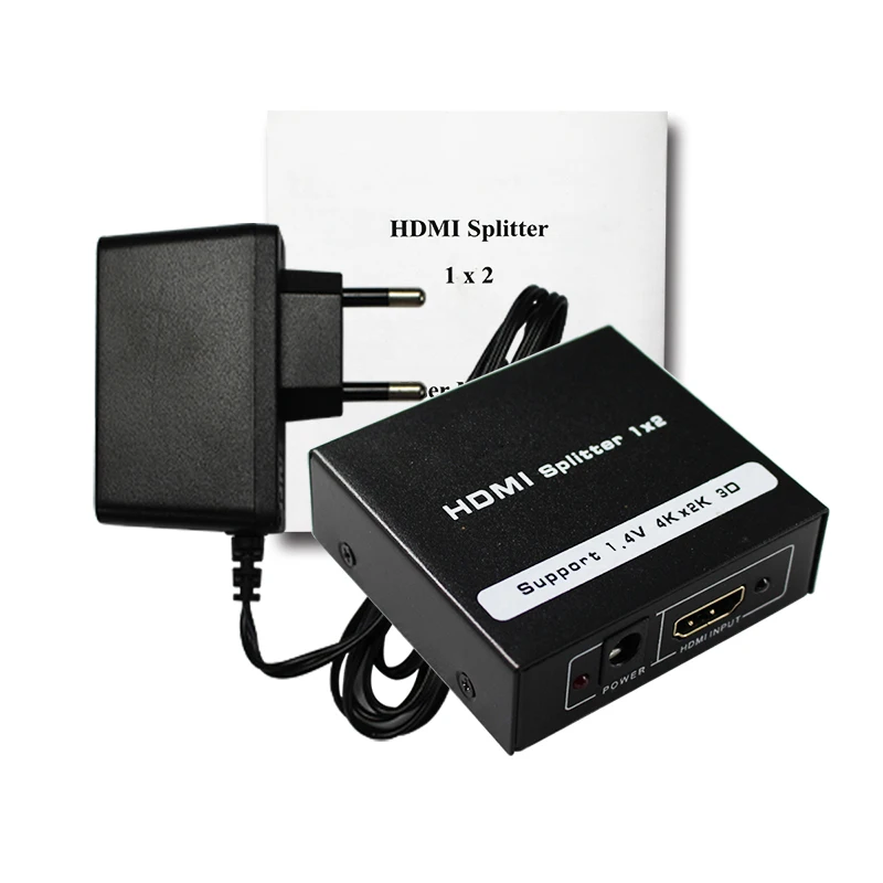 

HDCP HDMI Splitter Full HD 1080p Video HDMI Switch Switcher 1X2 Split 1 in 2 Out Amplifier Dual Display For HDTV DVD PS3 Xbox