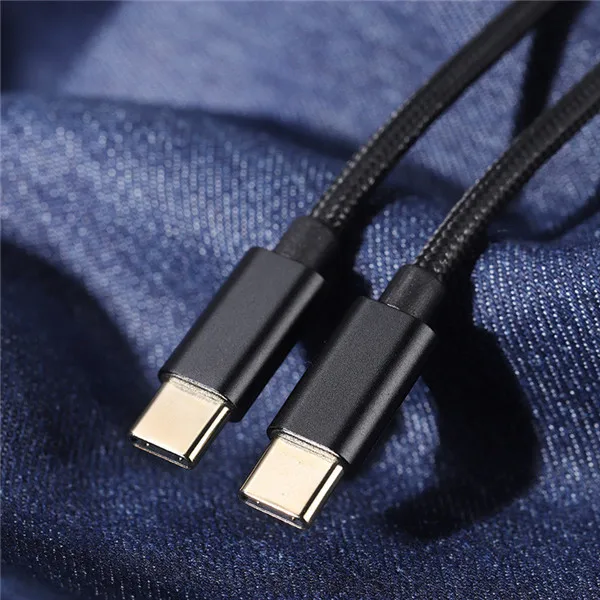 Usb type-C кабель 3A Быстрый кабель USBC к USB C для samsung S9 S8 Note 9 8 PD Быстрая зарядка зарядное устройство Шнур USB-C кабель type-C - Цвет: Черный