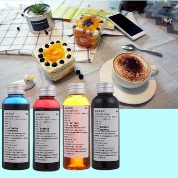 

Delicious printing, food making decorative edible ink 400ML Ink For Canon 4 Color Desktop Inkjet Printer For Cake Food Chocolate
