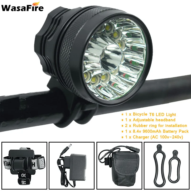 

WasaFire Hot 25000lm Bicycle front Light 3 Modes farol Bike Light 14*T6 LED Lamp Headlight running light cycling led Flashlight