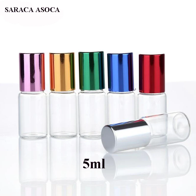 

Wholesale Retail 5ml Mini Glass Ball Bottle 100PCS/LOT Essential Oil Refillable Glass Bottles