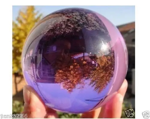 

6680126+++Asian Rare Natural Quartz Purple Crystal Healing Ball Sphere 100MM + Stand