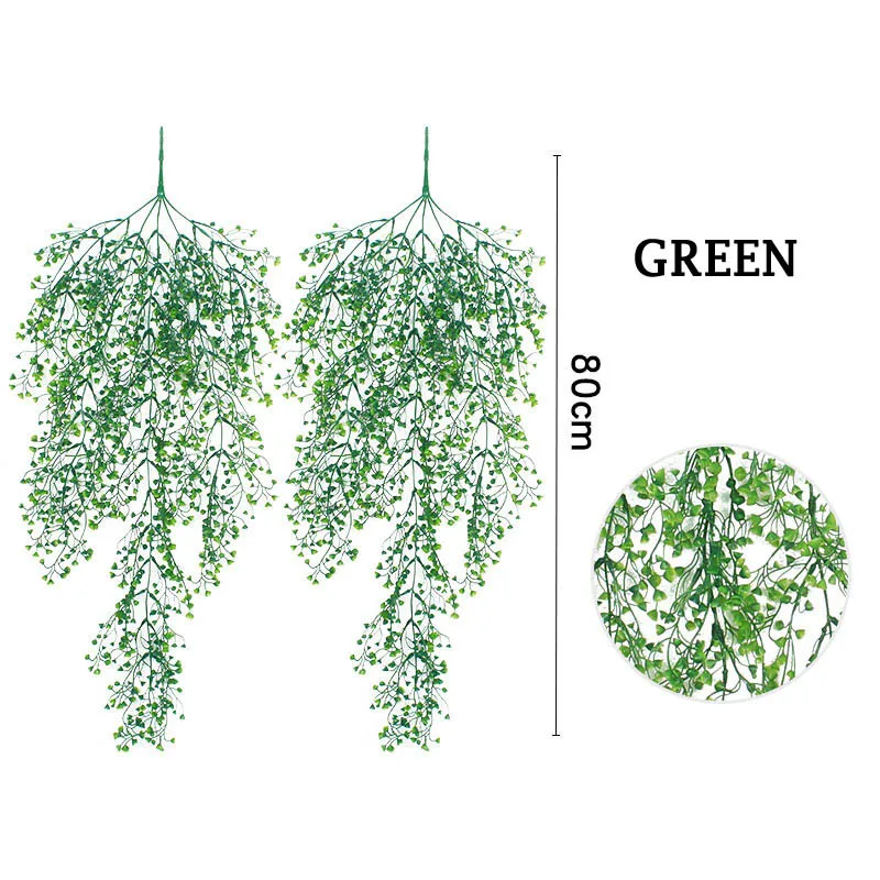 Искусственный цветок подвесной искусственный цветок из шелка подвеска в виде виноградной лозы Diy гирлянда растение для домашнего сада свадебный Декор настенный фон Gh8 - Цвет: Армейский зеленый