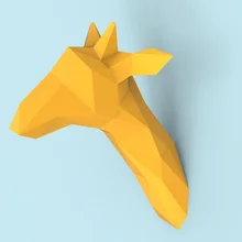 Жираф настенный 3D бумажная модель Сделай Сам ручной работы бумажная форма висячие украшения игрушки геометрический оригами состав