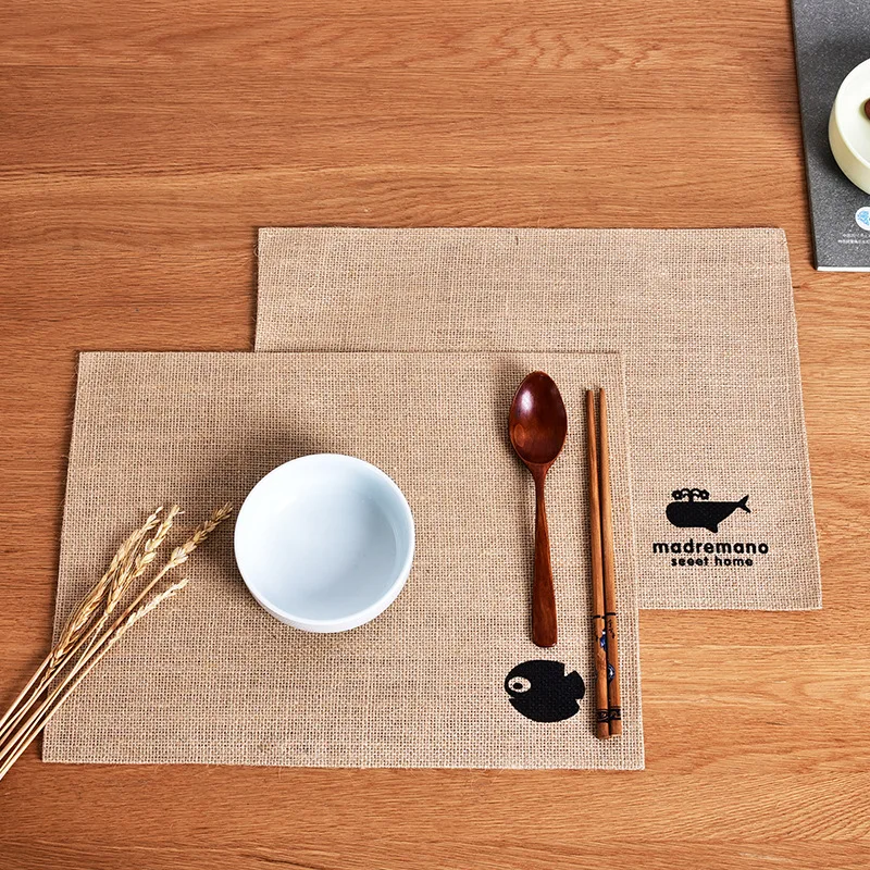 

38.5X28.5cm Heat Resistant PE Kitchen Dinning stripe Table Placemats for Table Mat Manteles Doilies Cup Mats Coaster Pad